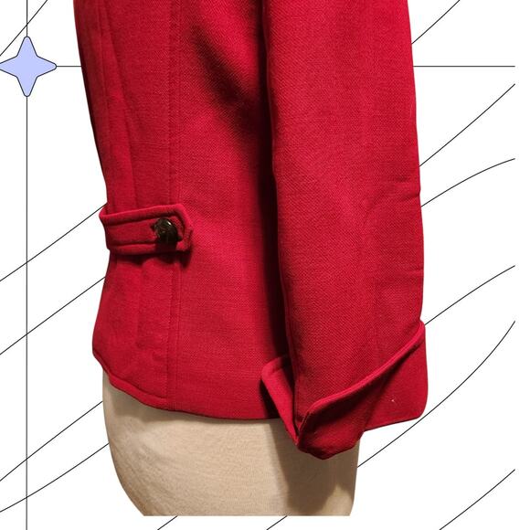 Talbots Red Wool Blazer - Size 4 - Picture 5 of 6